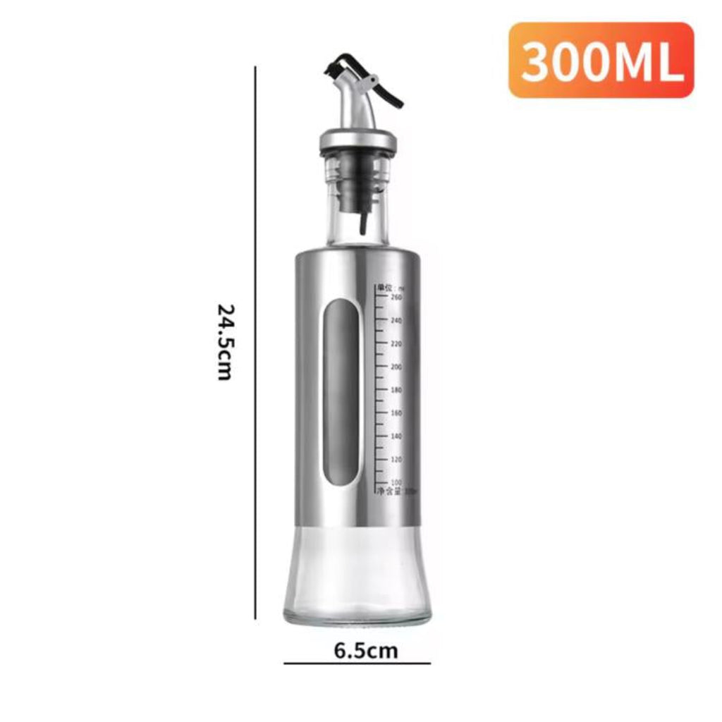 300mL Glass Seasoning & Oil Bottle – Stylish Kitchen Dispenser