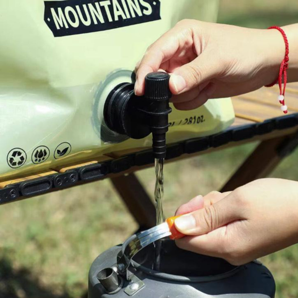 8L Foldable Water Bag with Spigot – Outdoor Camping & Travel Water Container