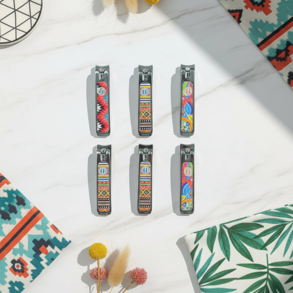 Patterned Nail Clippers 1PC – Colorful Stainless Steel Manicure Tool