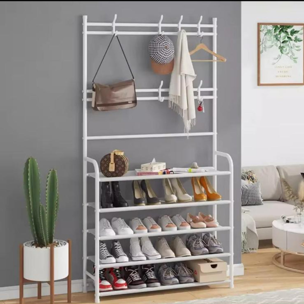 5-Tier Multi-Functional Shoe & Hat Storage Rack