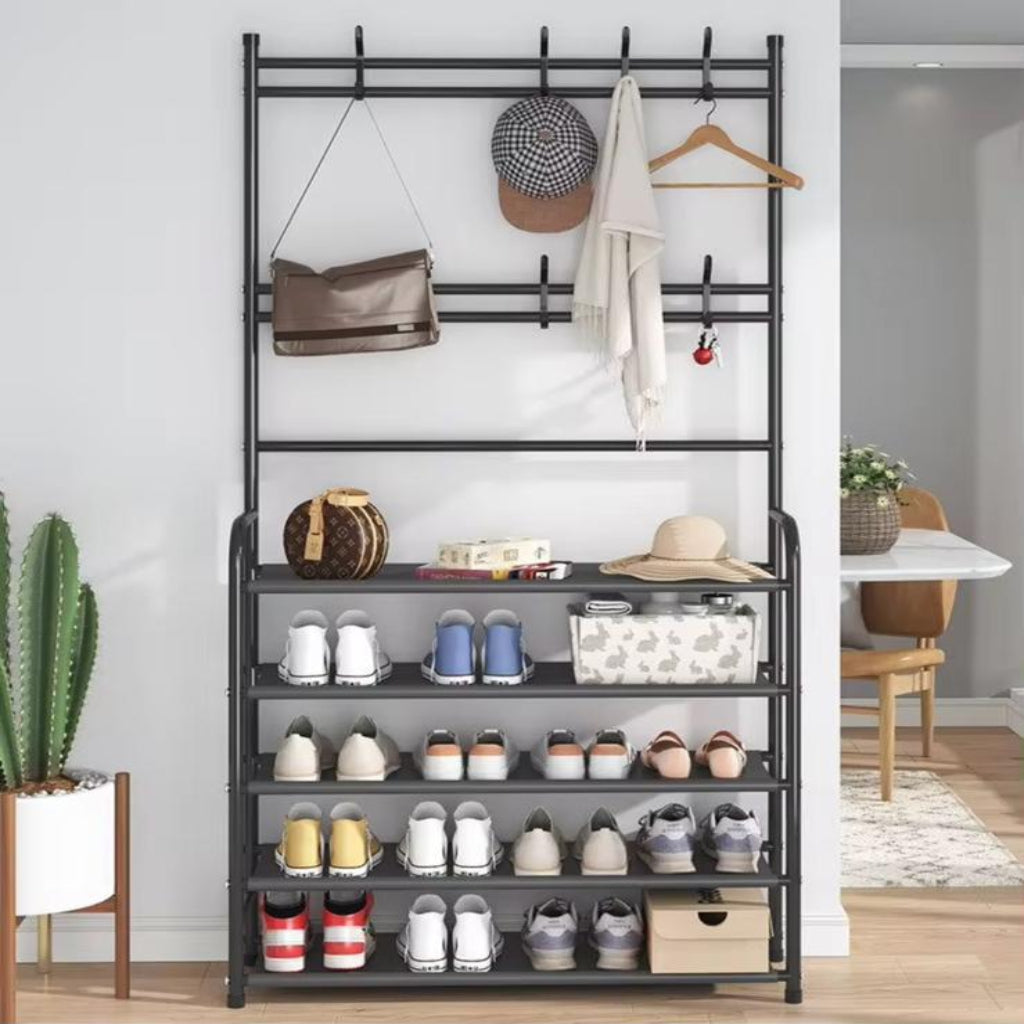 5-Tier Multi-Functional Shoe & Hat Storage Rack