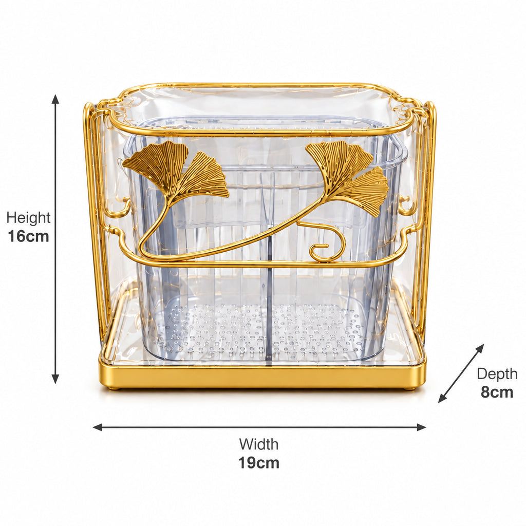 Golden Spoon Rack – Kitchen Utensil Holder