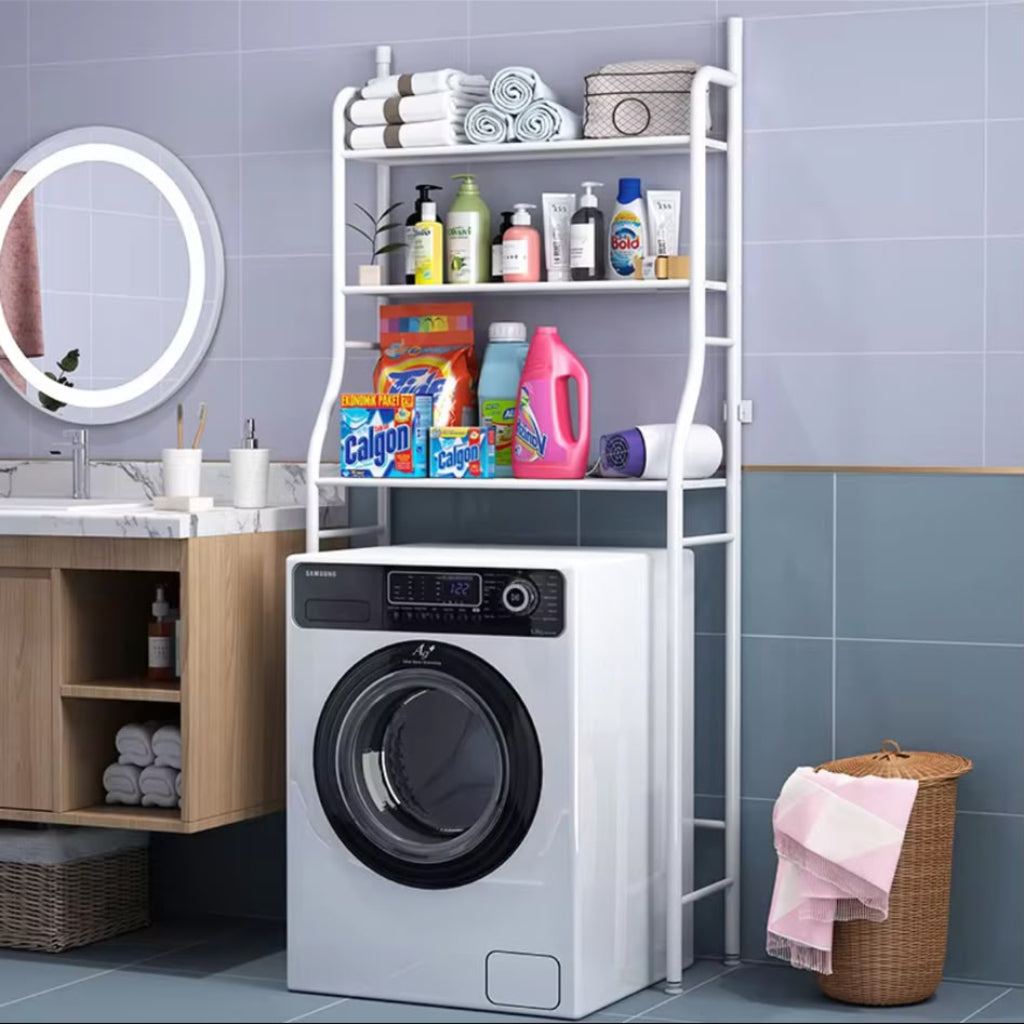Multifunctional Laundry Machine Storage Shelf – Freestanding Over-the-Washer & Toilet Organizer
