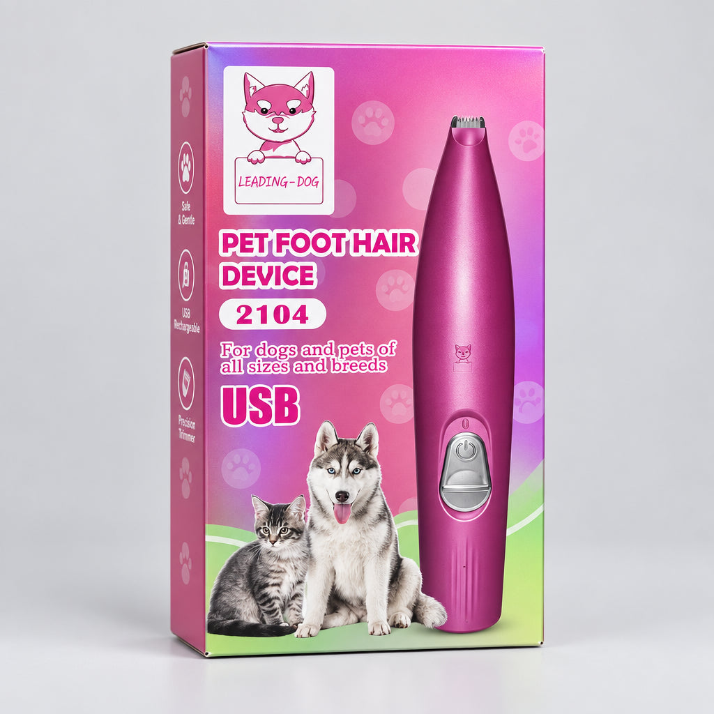 USB Rechargeable Pet Paw Trimmer 2104 – Low-Noise Electric Grooming Clipper for Dogs & Cats