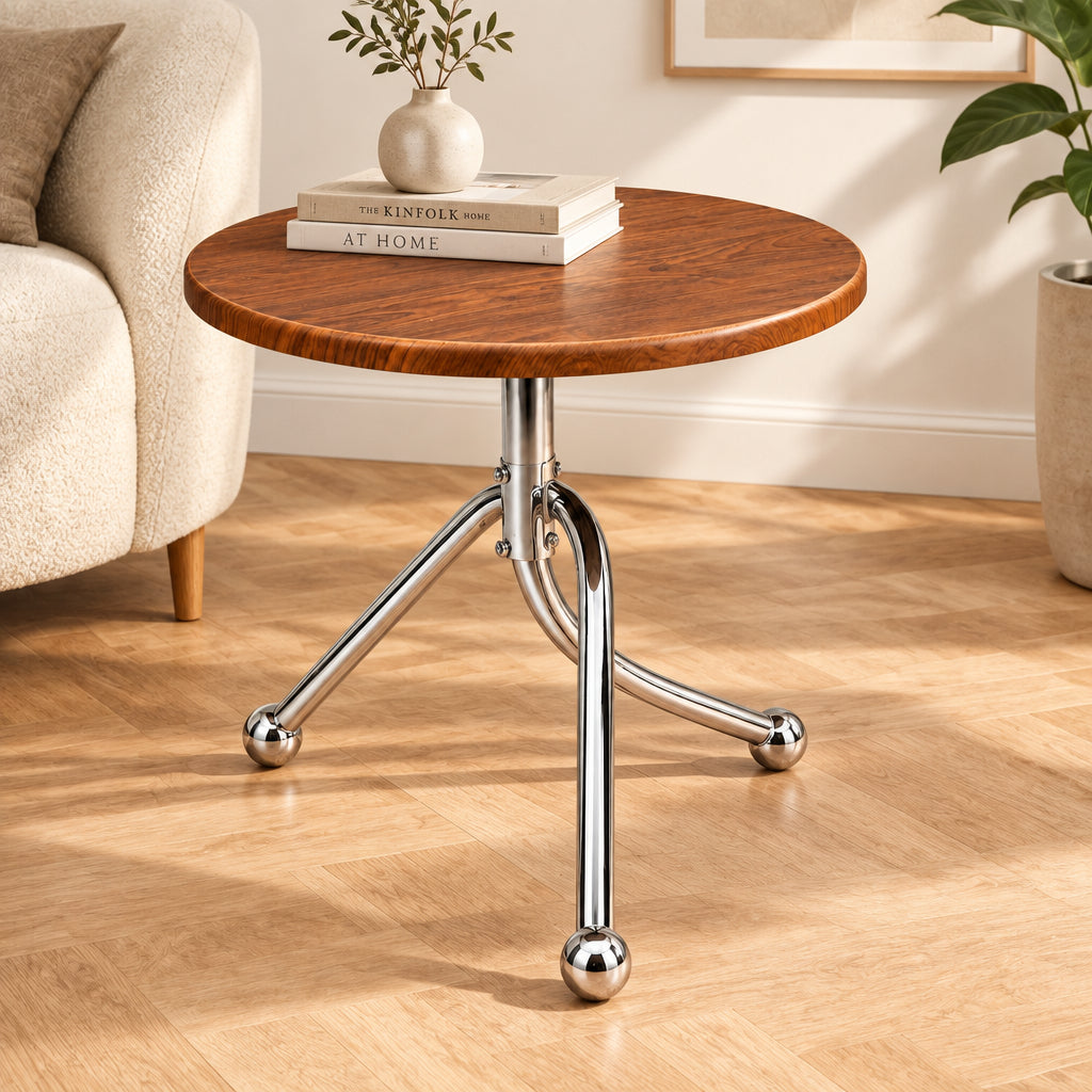 Wooden & Steel Mini Side Table