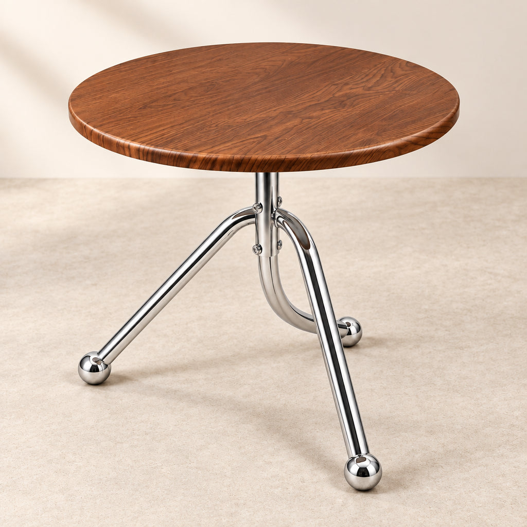 Wooden & Steel Mini Side Table