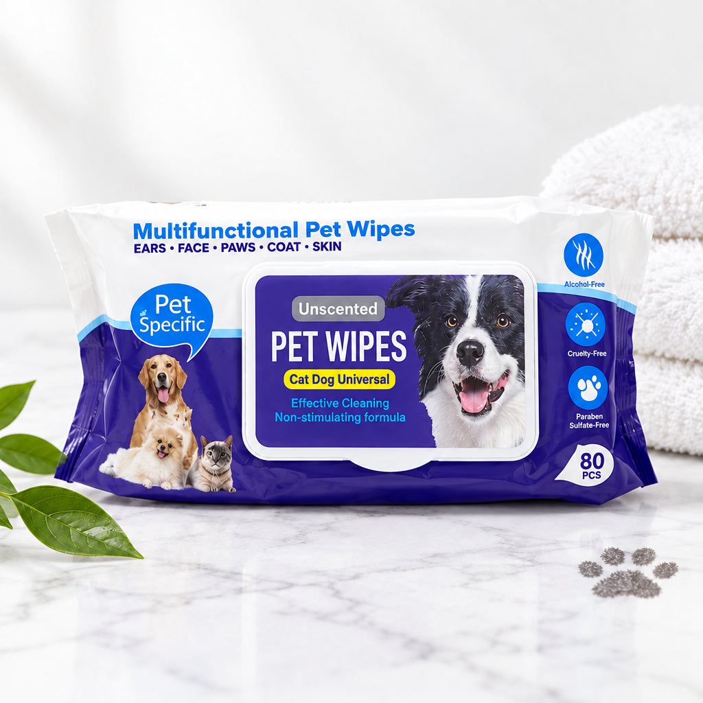 Multifunctional Pet Wipes – Universal Cleaning Wipes for Cats & Dogs