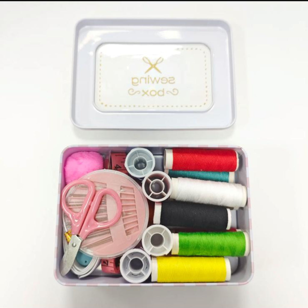 1 PCS Portable Tin Box Sewing Kit – Sewing Accessories Set