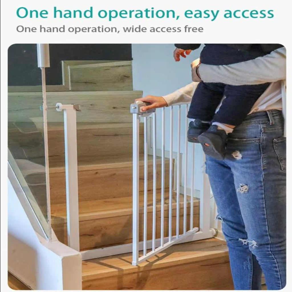 Child Safety Gate Guard – Pressure Mounted Indoor Security Gate for Stairs, Hallways & Doorways
