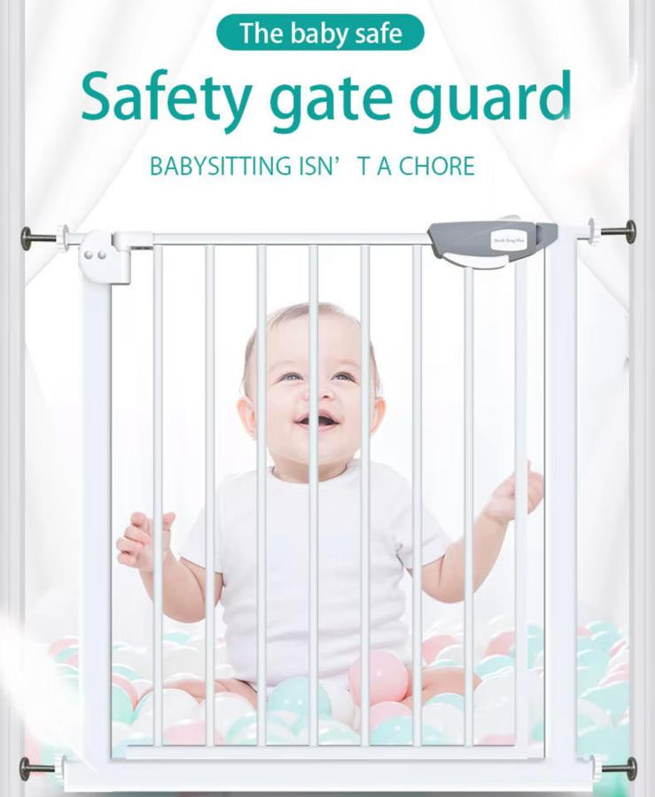 Child Safety Gate Guard – Pressure Mounted Indoor Security Gate for Stairs, Hallways & Doorways