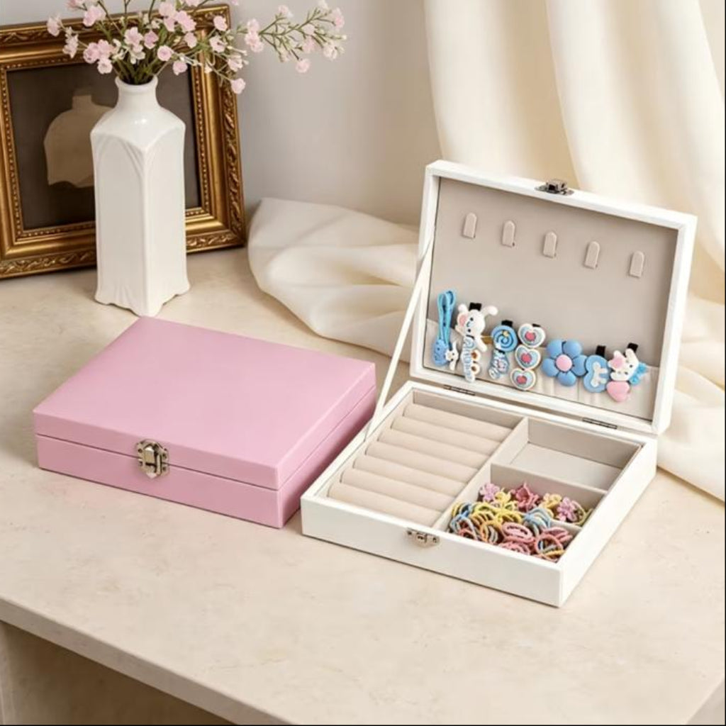 Jewelry Storage Box – Compact Organizer for Rings, Earrings, Necklaces & Accessories