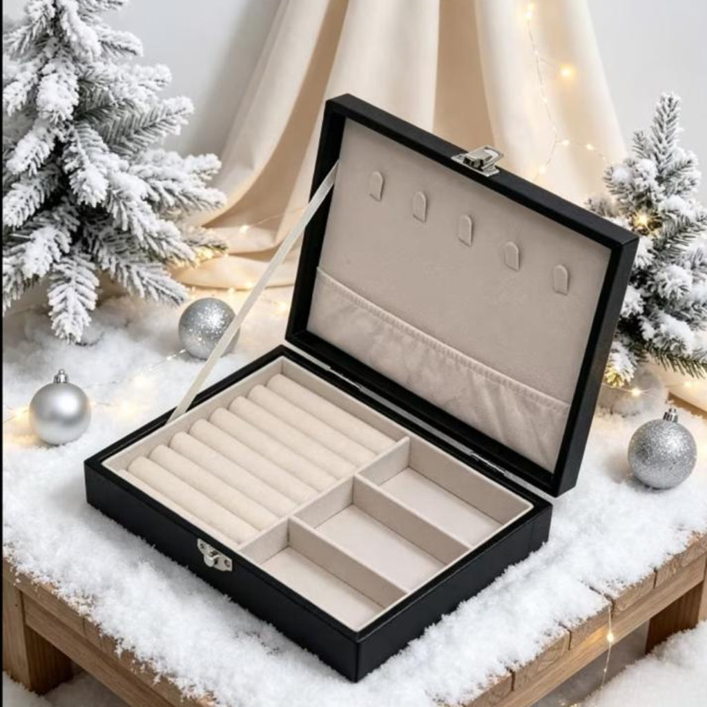 Jewelry Storage Box – Compact Organizer for Rings, Earrings, Necklaces & Accessories