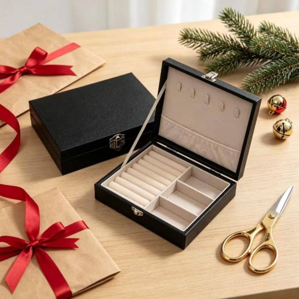 Jewelry Storage Box – Compact Organizer for Rings, Earrings, Necklaces & Accessories