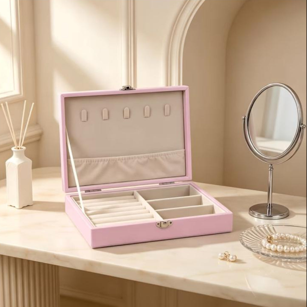 Jewelry Storage Box – Compact Organizer for Rings, Earrings, Necklaces & Accessories
