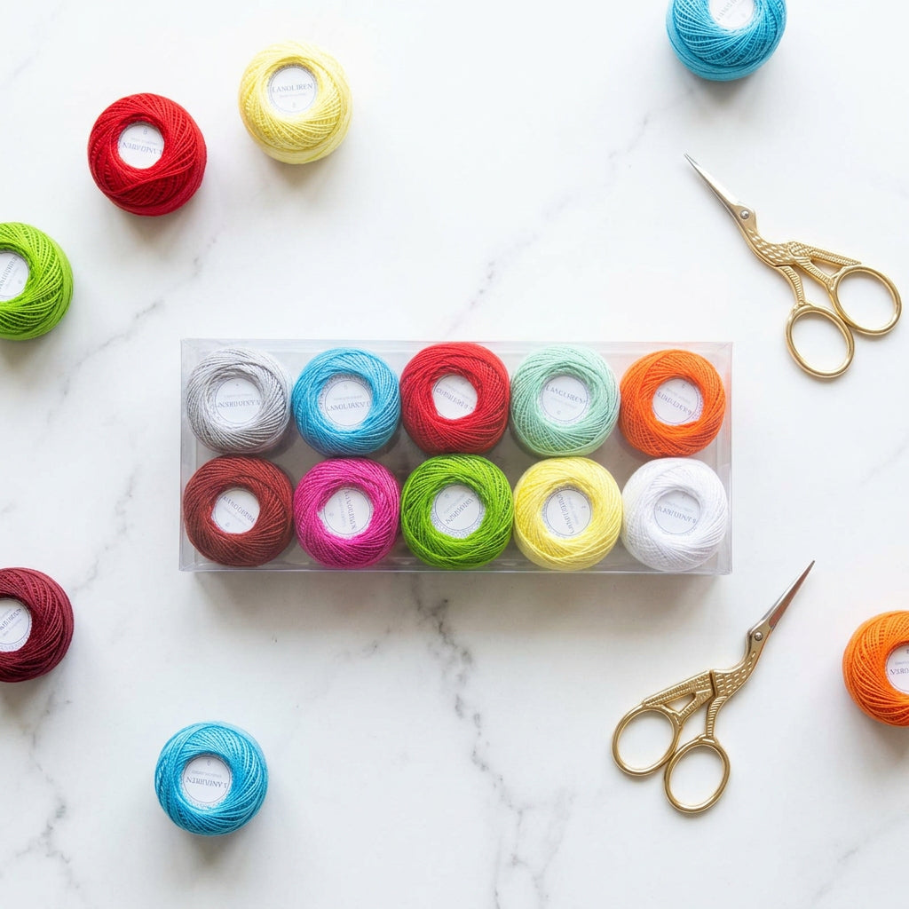 10-Piece Colorful Crochet Cotton Thread Balls Set