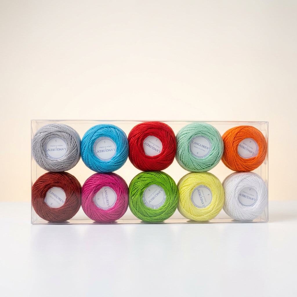 10-Piece Colorful Crochet Cotton Thread Balls Set