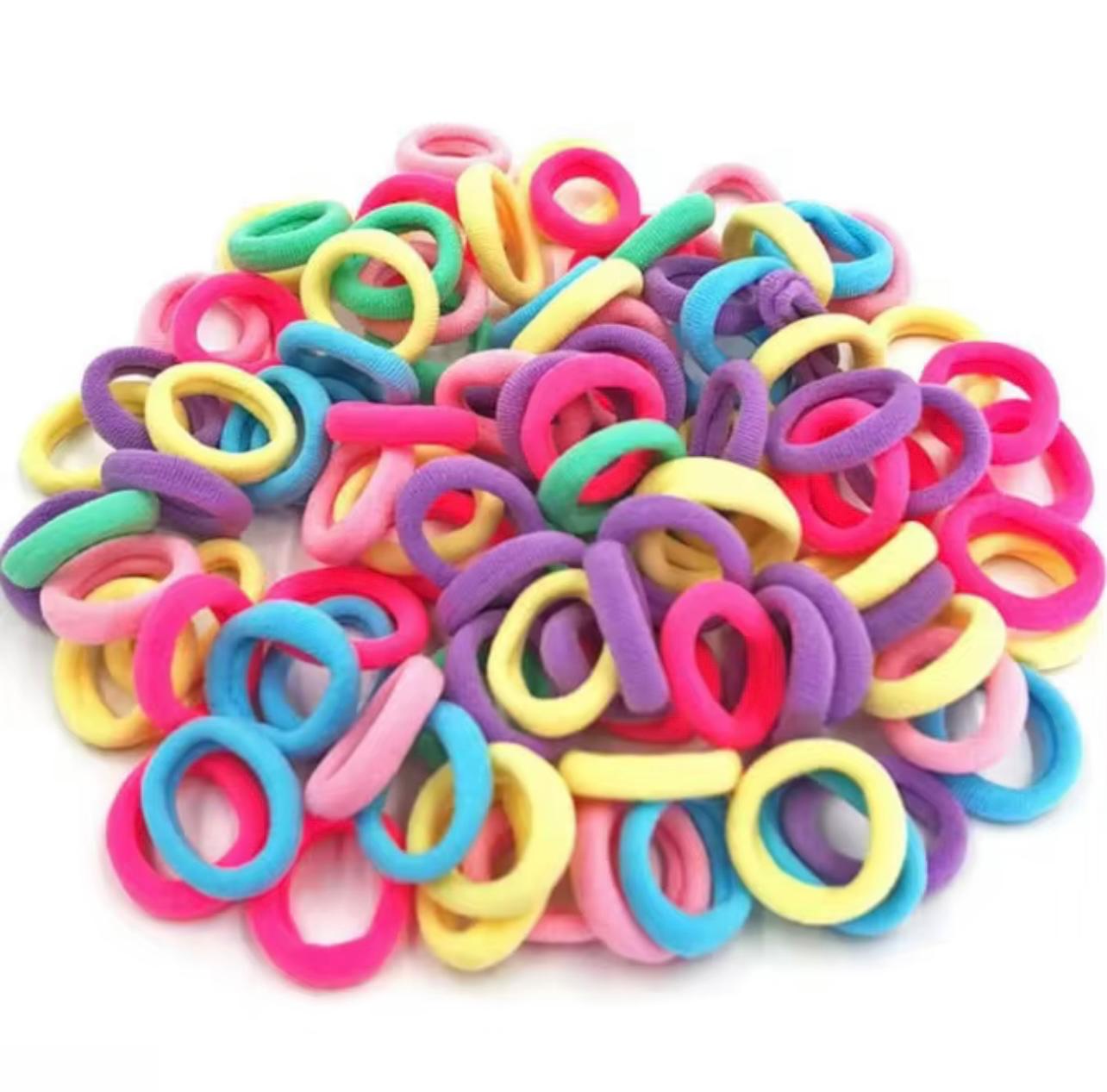 Hair Bands, 300 Pcs Set Hair Ties, No Crease Ponytail Holders, Tiny Soft Rubber Bands for Girls Kids Women,  No Hurt Durable Hair Accessories