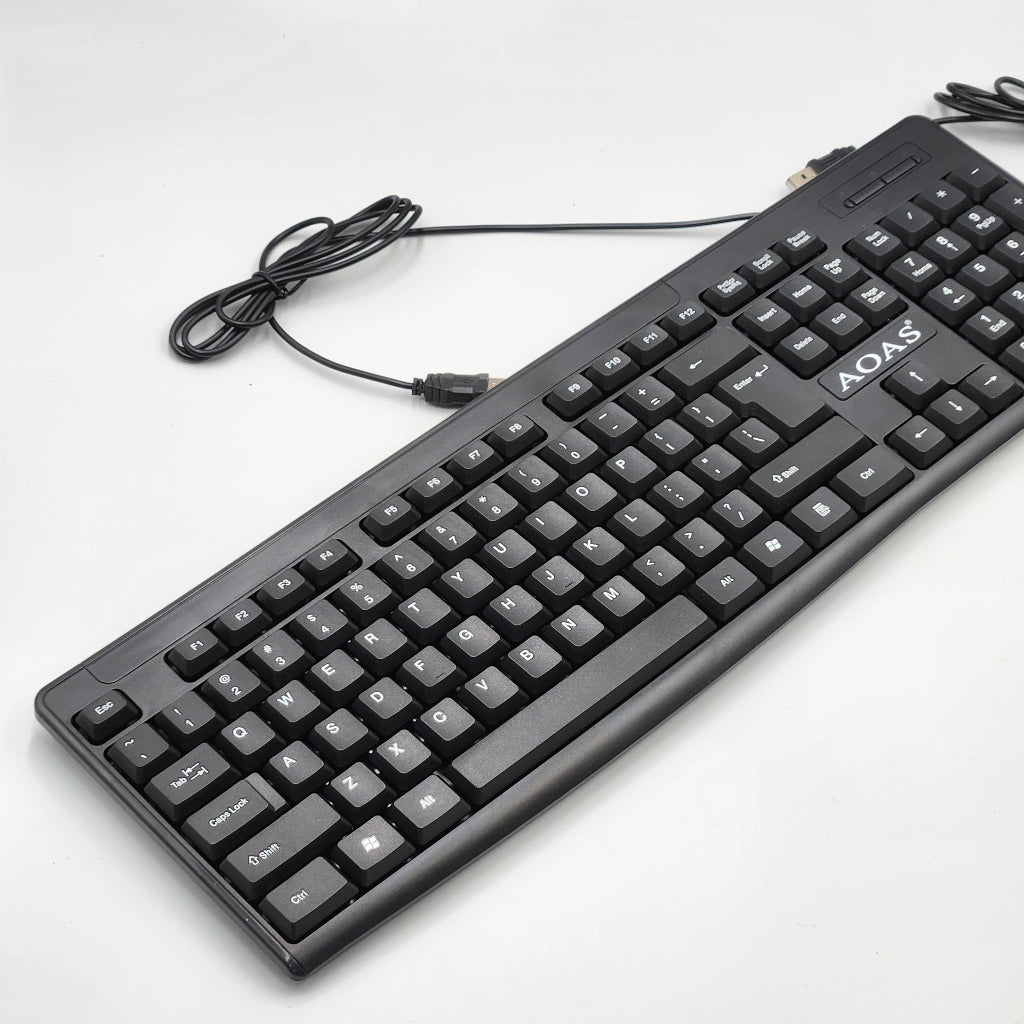 Wired USB Keyboard and Mouse - Ergonomic Design, Silent Operation, Optical Tracking, Ideal for Office, Study, and Home Use, Home Office Essentials | Ergonomic Keyboard | Optical Tracking Mouse..