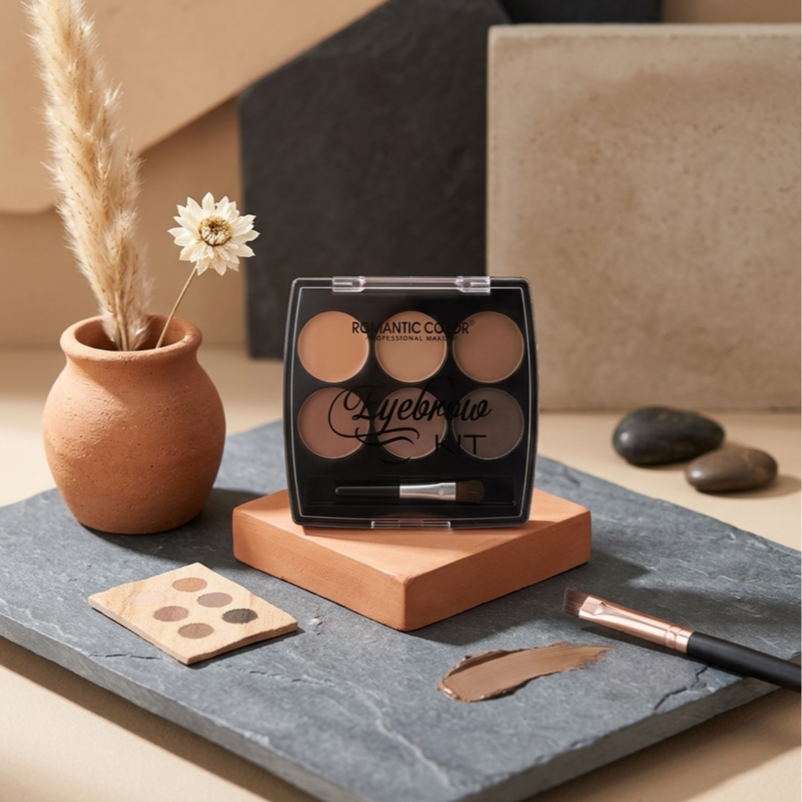 Romantic Color Eyebrow Kit – 6-Color Sculpting & Definition Palette