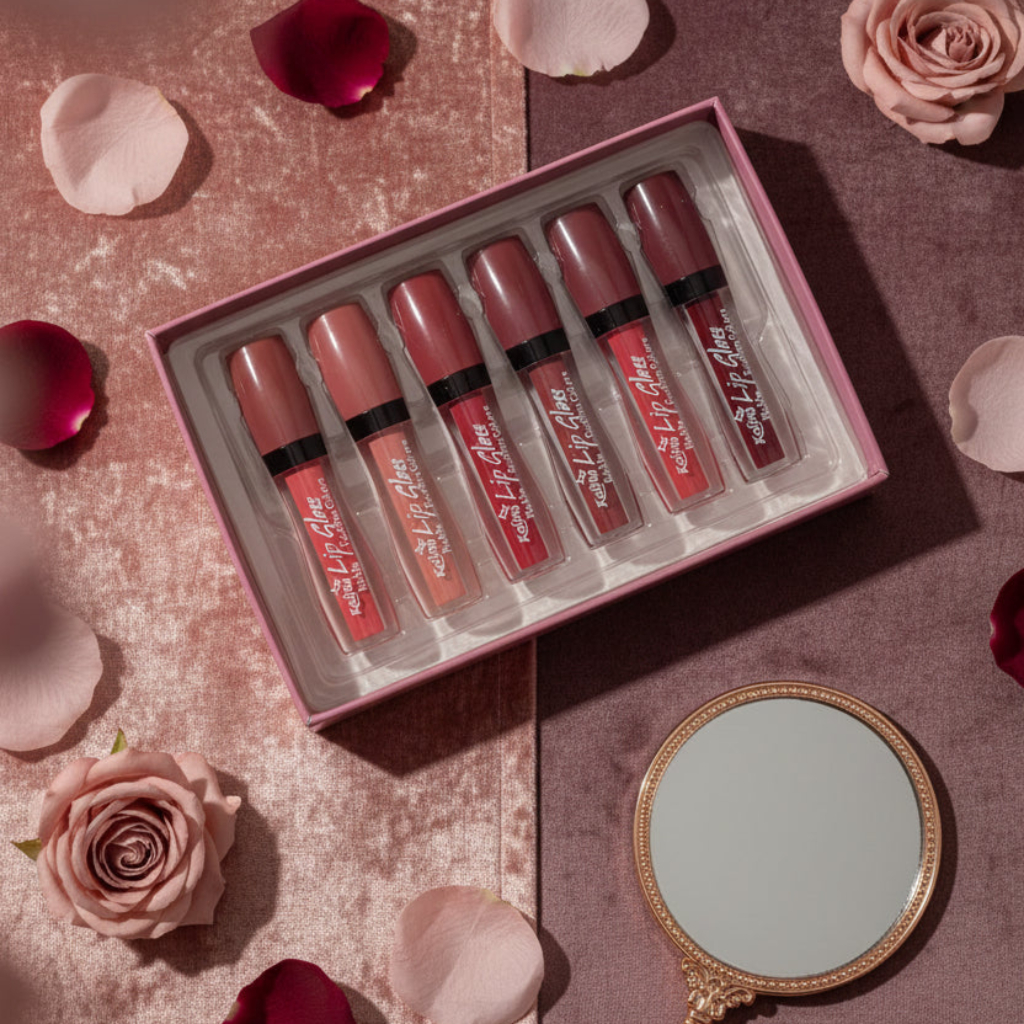Keliny 6-Piece Matte Lip Gloss Set – Long-Lasting Liquid Lipstick Kit – High-Pigment Waterproof Lip Tint Set