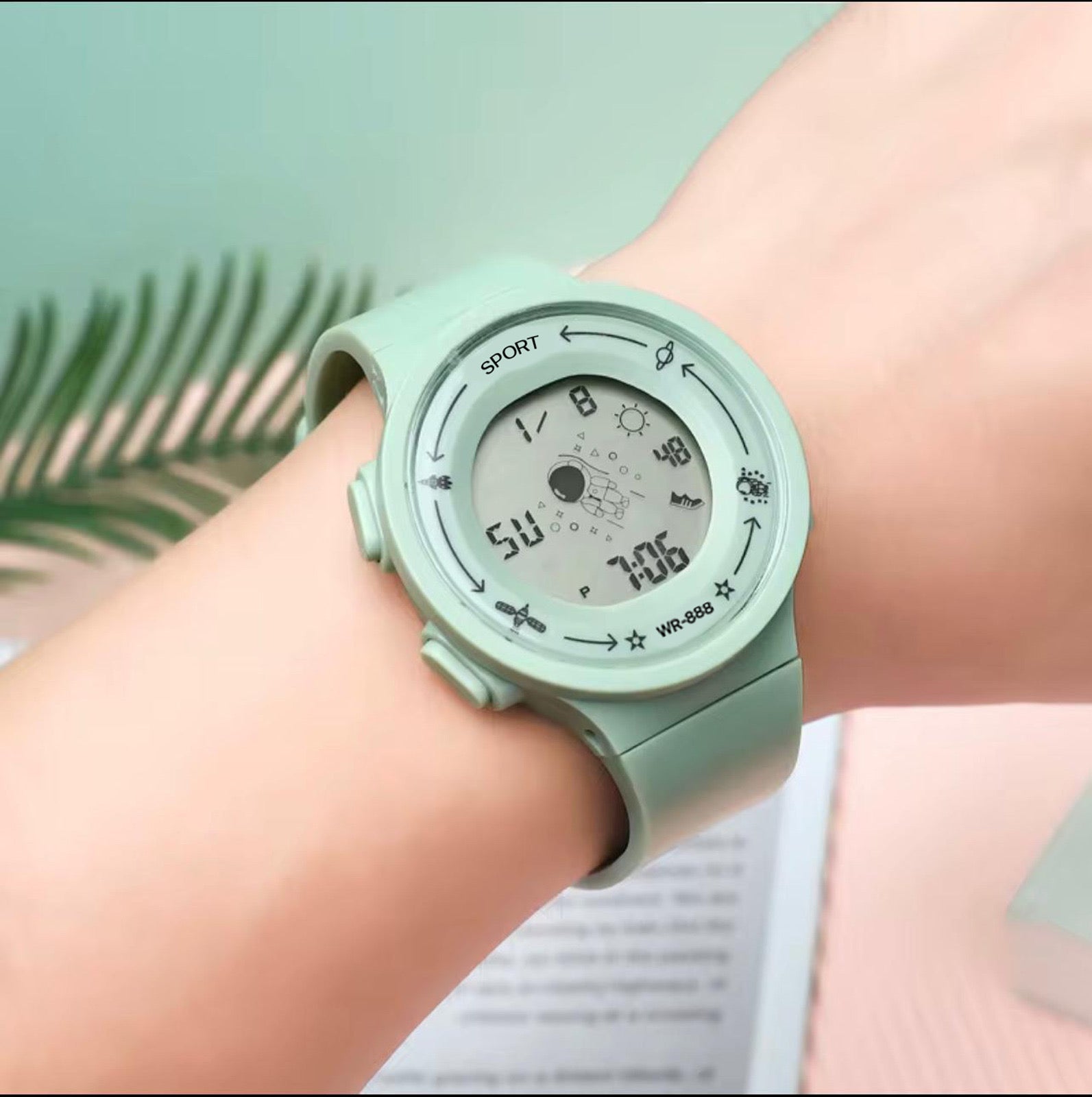 Astronaut Digital Watch Fashion Silicone Colorful Watch Strap Multifunctional Watch,Led Display..