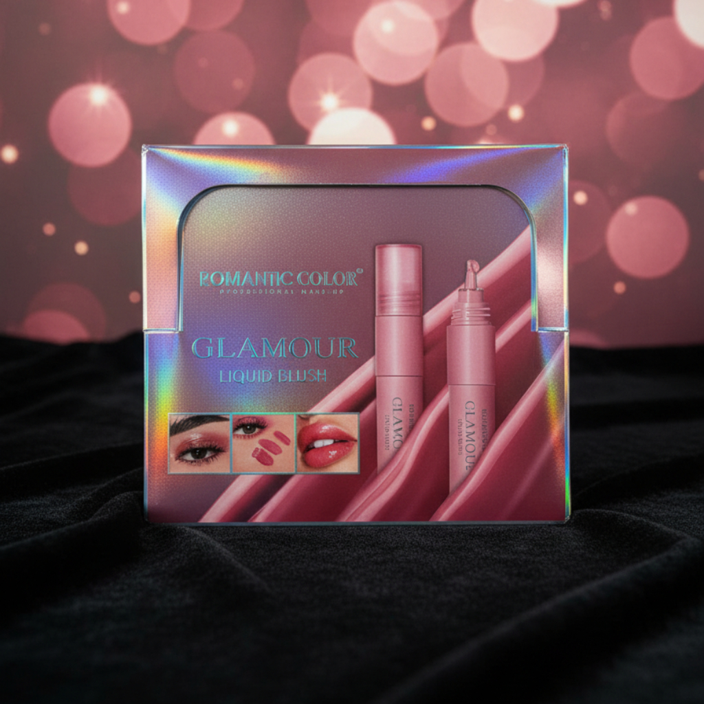 Romantic Color Glamour Liquid Blush (25ml) – Highly Pigmented, Blendable Matte Cream Blush for Cheeks, Eyes & Lips