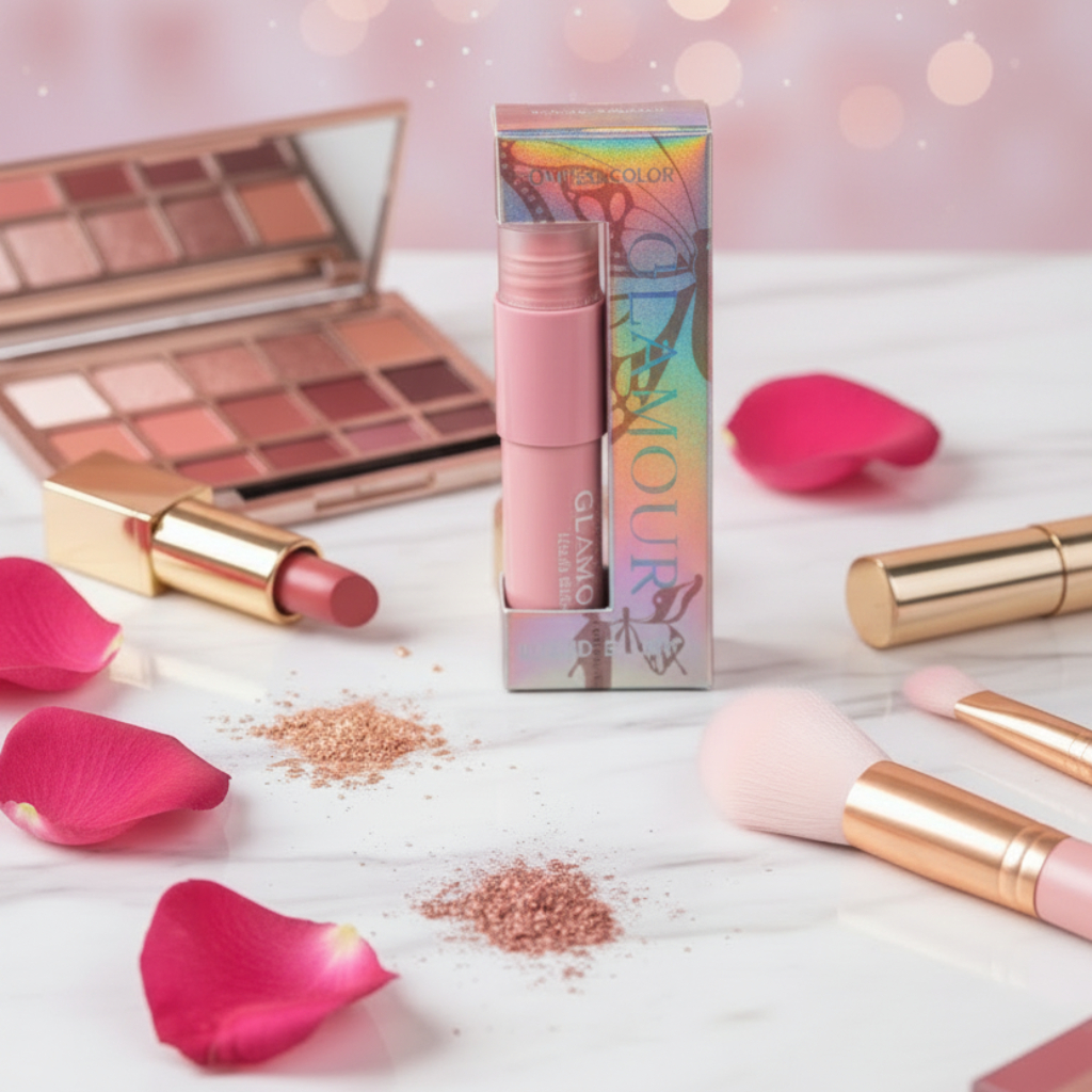 Romantic Color Glamour Liquid Blush (25ml) – Highly Pigmented, Blendable Matte Cream Blush for Cheeks, Eyes & Lips