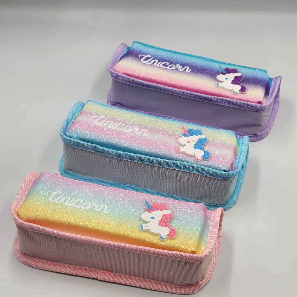 Unicorn Pouch for Stationary Items - Pencil Pouches for Kids, Pencil Box for Girls, Pencil Case for Girls, Unicorn Pencil Pouch for Girls, Stationary kit..