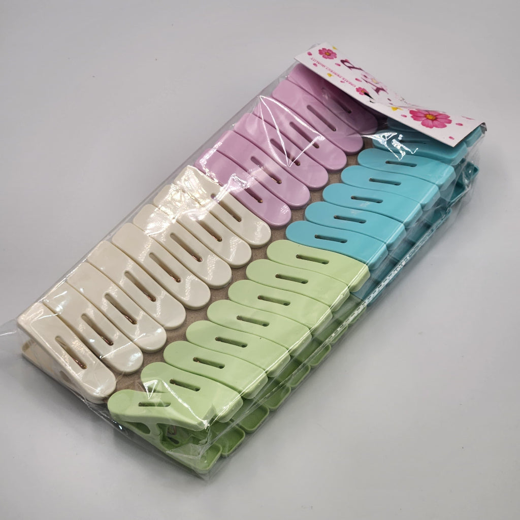 30pcs Clothes Clips - Durable Plastic Fun Colorful Clips with Secure Grip for Washing & Drying Clothes,Random Assorted Colors..