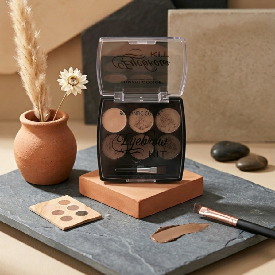 Romantic Color Eyebrow Kit – 6-Color Sculpting & Definition Palette