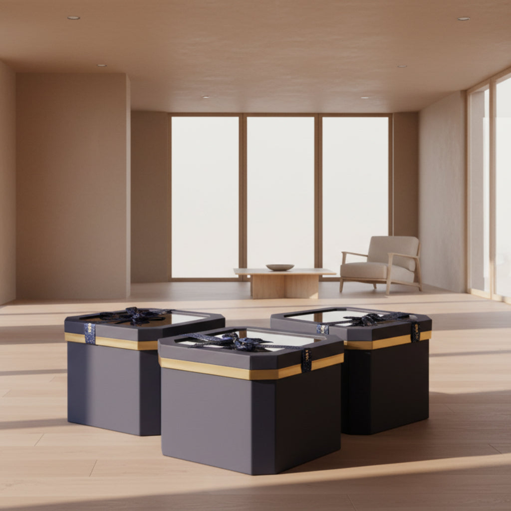 صندوق هدايا مثمن أنيق، مثالي لأعياد الميلاد أو الذكرى السنوية أو أي احتفال،