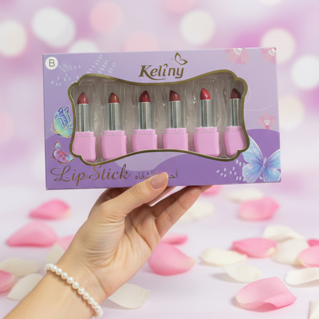 Keliny 6-Piece Matte Lipstick Set – Long-Lasting Moisture Bullet Lipstick Kit – Highly Pigmented Lip Color Gift Set