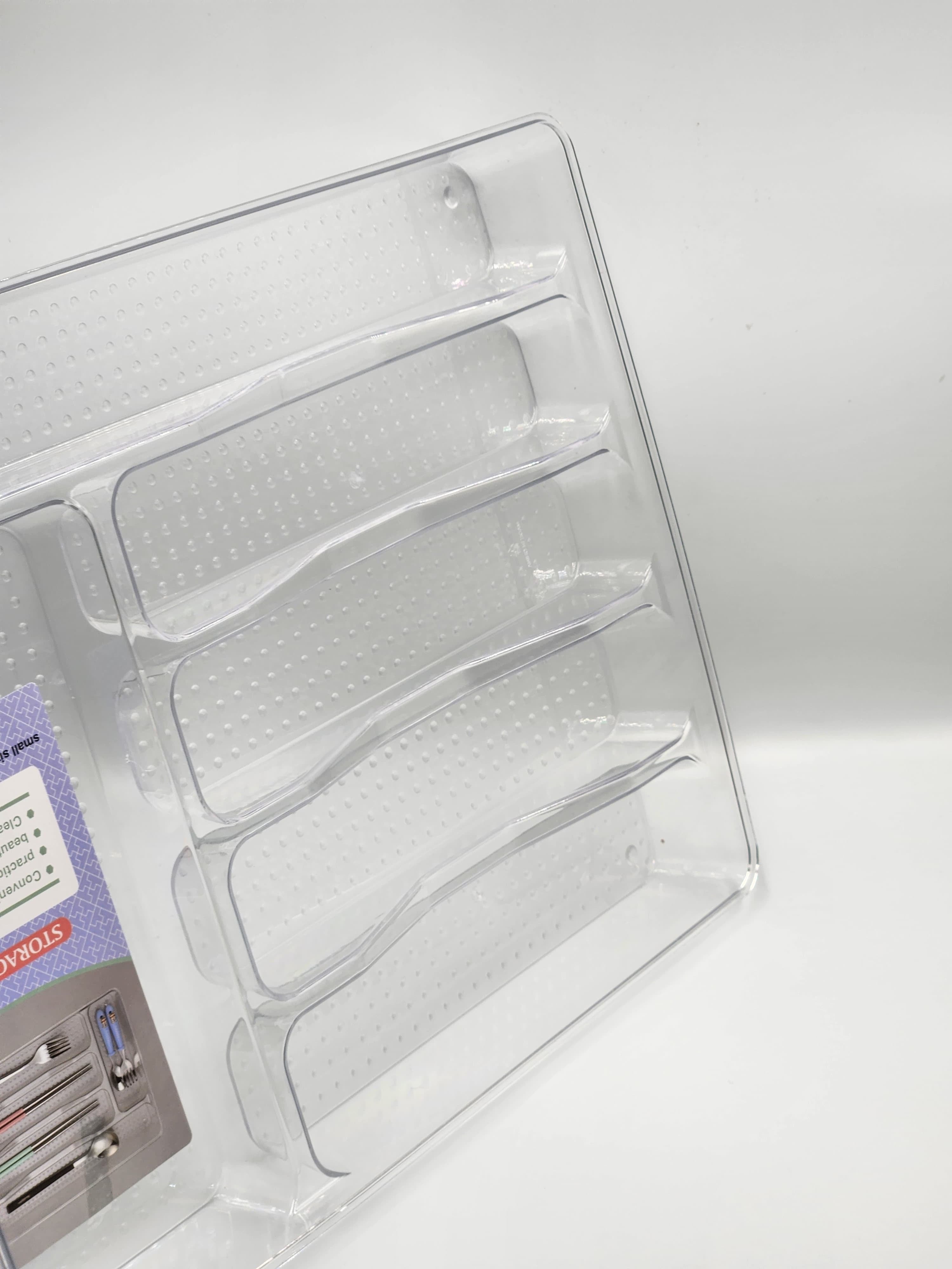 1pc Clear Acrylic Drawer Organizer, Lightweight PET Storage Box for Kitchen, Desk & Home Organization Home Organization Solution | Transparent Design | Clear Acrylic Material, Kitchen Organizers And Storag, Desk & Drawer Organizer for Home Storage