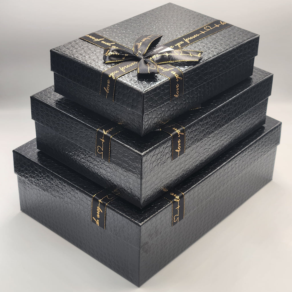 Golden Black Bow Gift Box Square Creative Style Birthday,Wedding,Anniversery Packaging Box