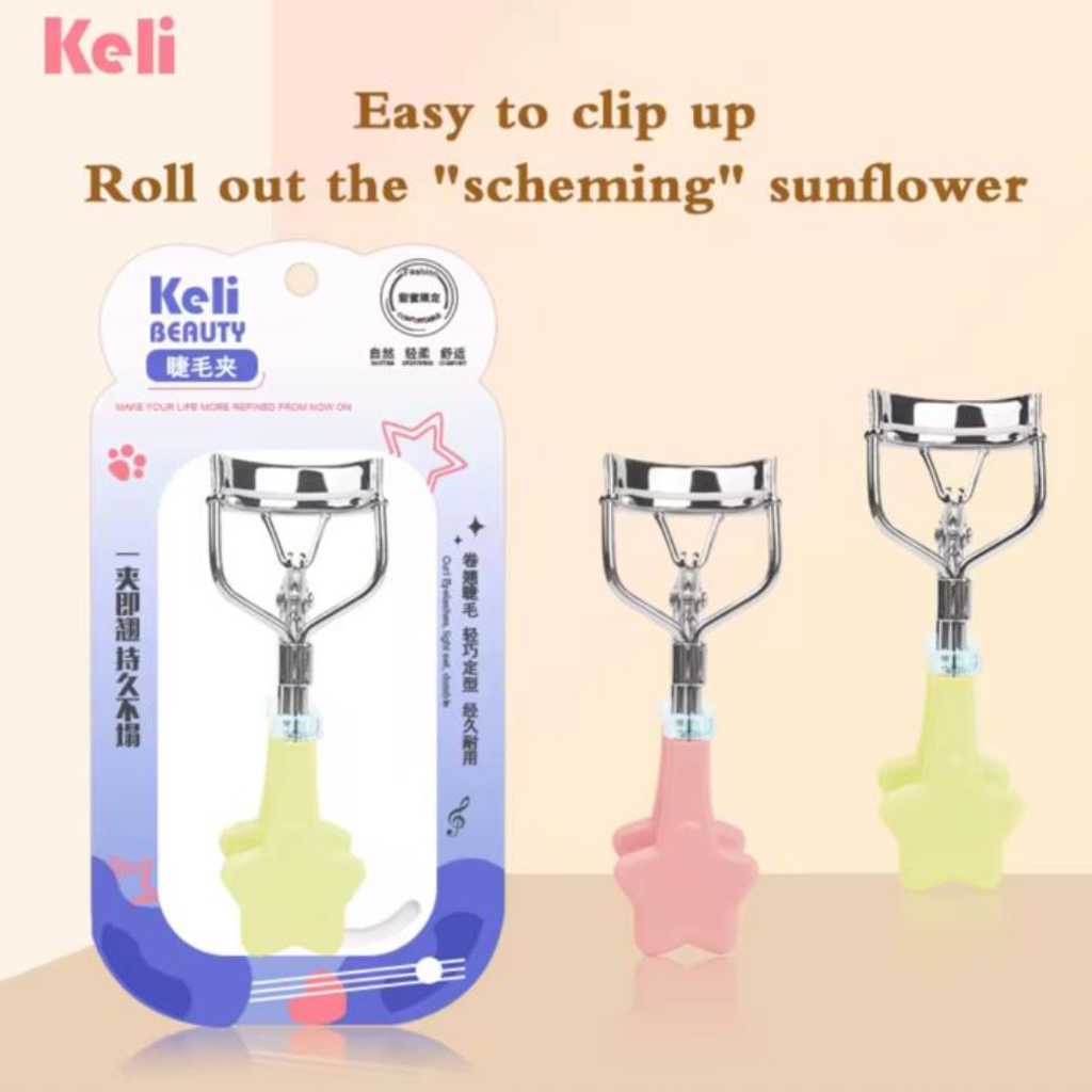 Keli Beauty Classic Eyelash Curler with Star-Shaped Handle – Long-Lasting Precision Lash Lift