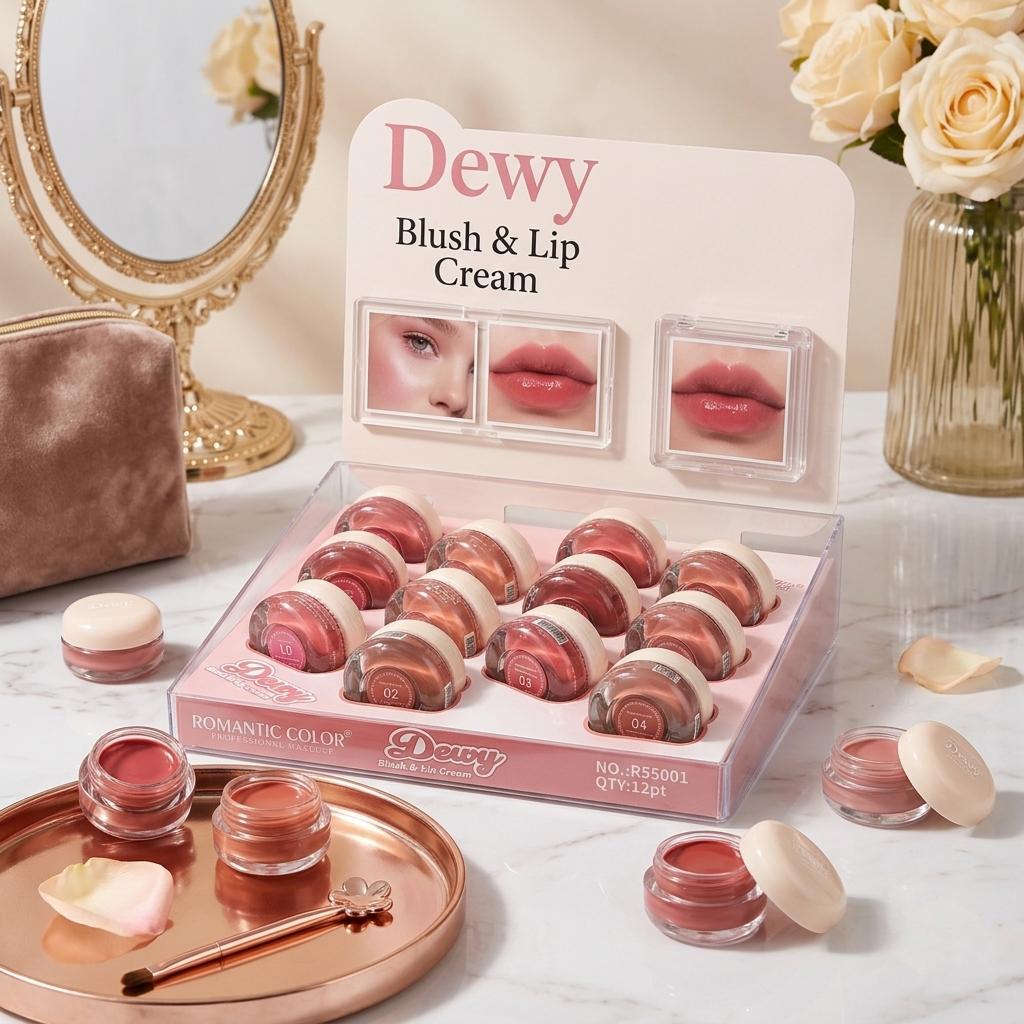 Romantic Color Dewy Blush & Lip Cream – Multi-Purpose Tint for Lips & Cheeks