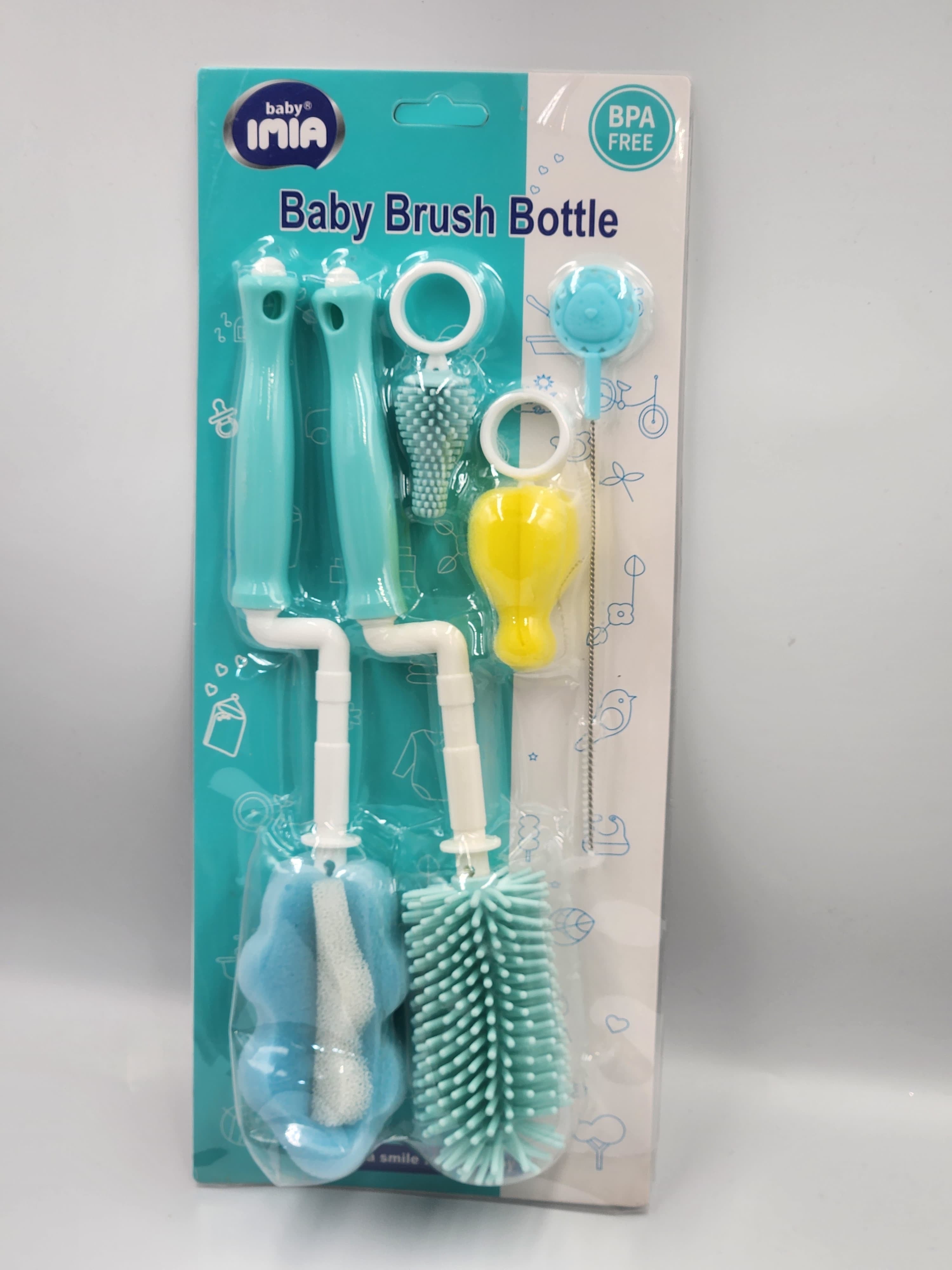5pcs/set Baby Bottle Brush Multi-Set, Bottle Brush/Nipple Brush/ Straw Brush, with Hook Cleaning Sponge Head Bottle Brush, Essential Equipment for Cleaning Bottles/Water Cups/Teacups, daily cleaning..