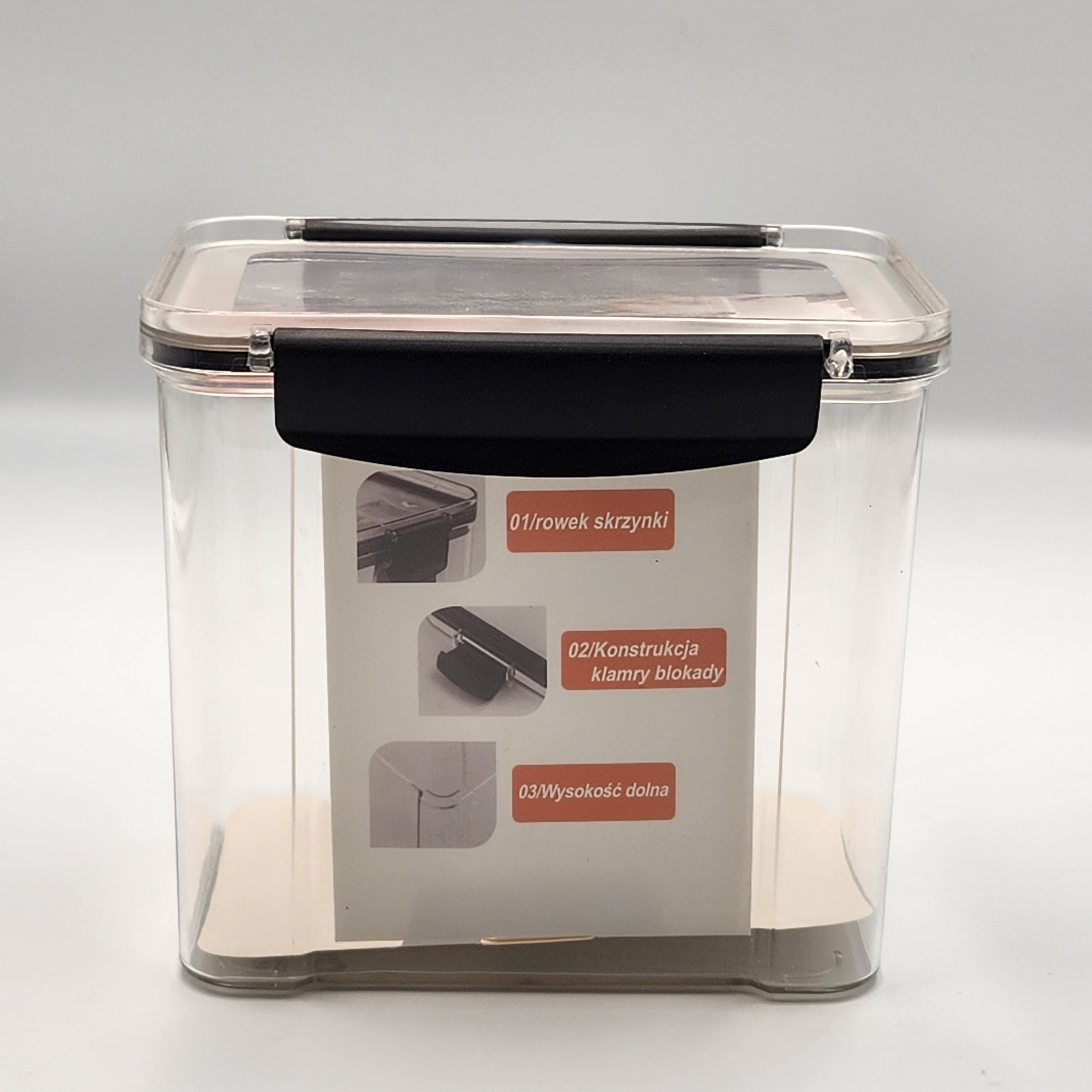 Plastic Sealed Container, 1250 ml Storage Box for Grains & Dry Goods - Moisture-Proof Kitchen Food Preservation Tank with Flip-Top Lid, Reusable, Hand Washable, Food Storage Solution|Modern Kitchen Storage Secure Flip Lid, Storage Boxes