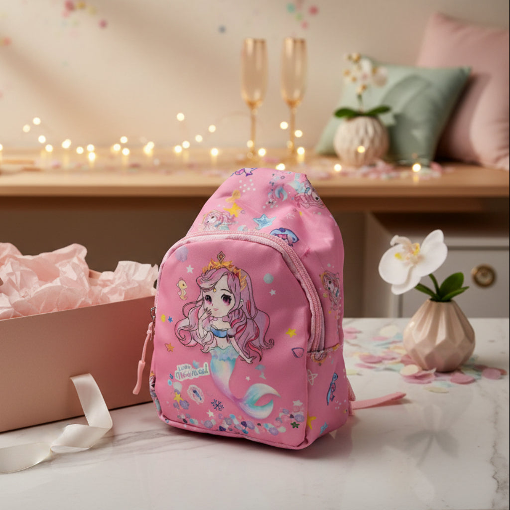 Kids Cartoon Crossbody Bag – Adjustable Backpack Purse