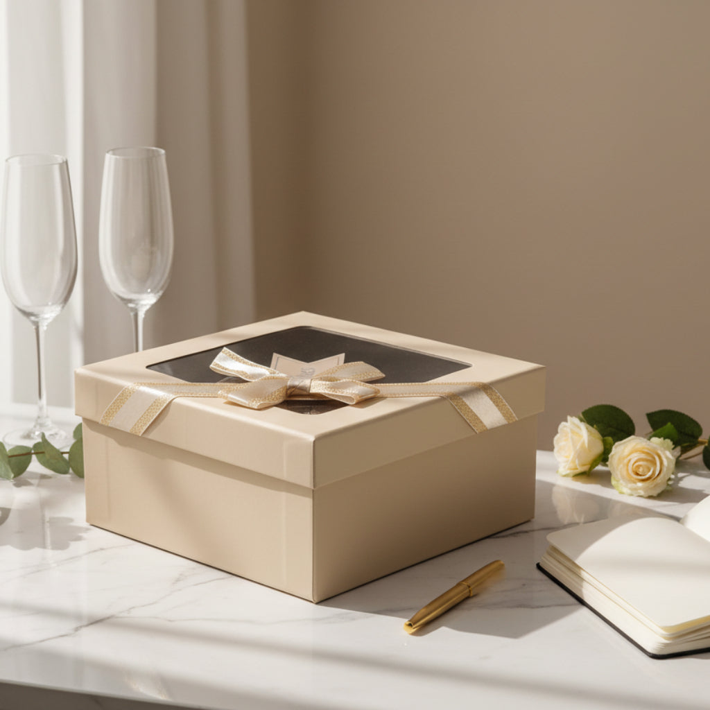 Elegant Jewelry Gift Box with Ribbon – Luxury Paper Packaging for Birthday & Special Gifts