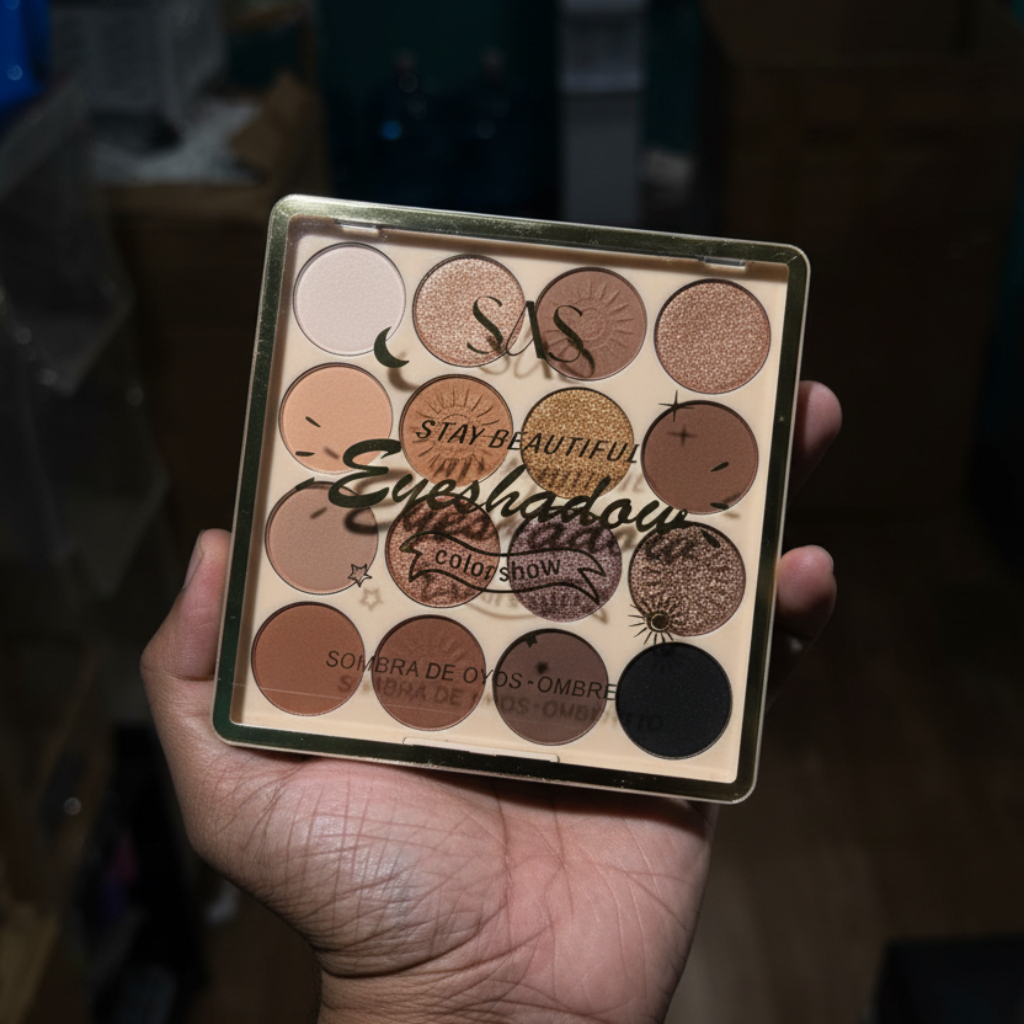 SAS Stay Beautiful Eyeshadow Palette – 16-Color Multi-Finish Palette