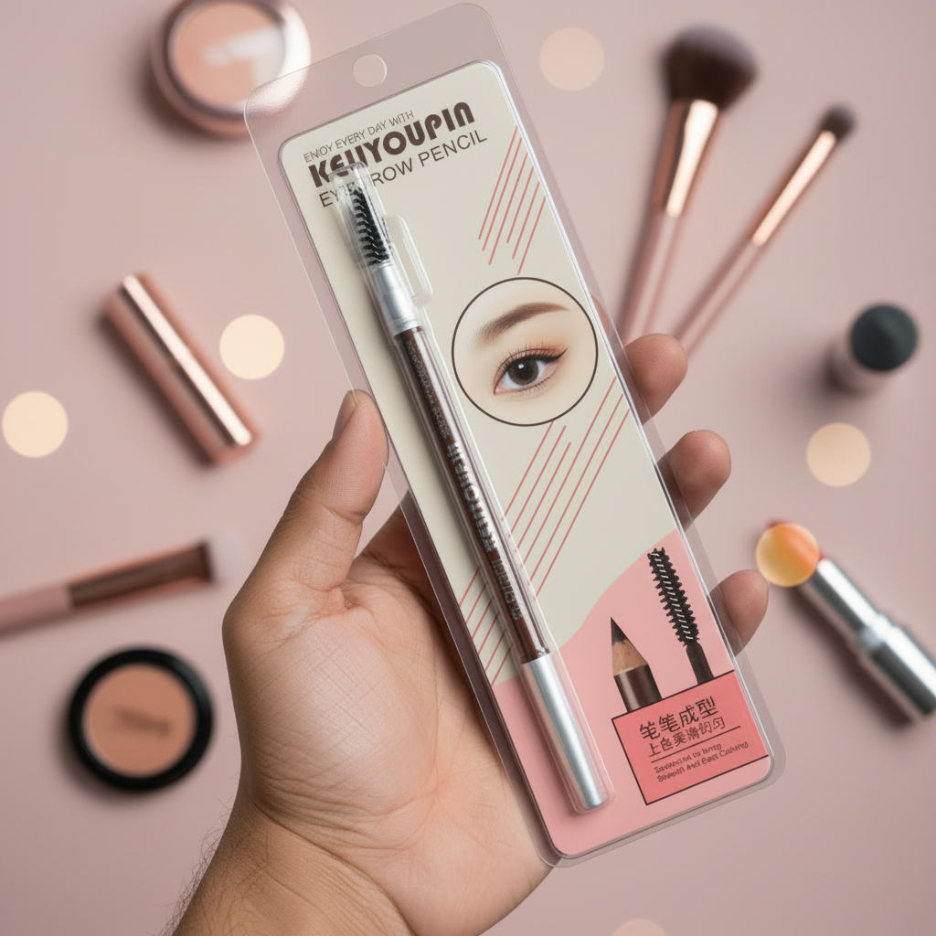 Soft Power Eyebrow Pencil – Dual-Ended Brow Defining Pencil with Built-in Spoolie Brush – Smudge-Proof, Natural Matte Finish Eye Makeup