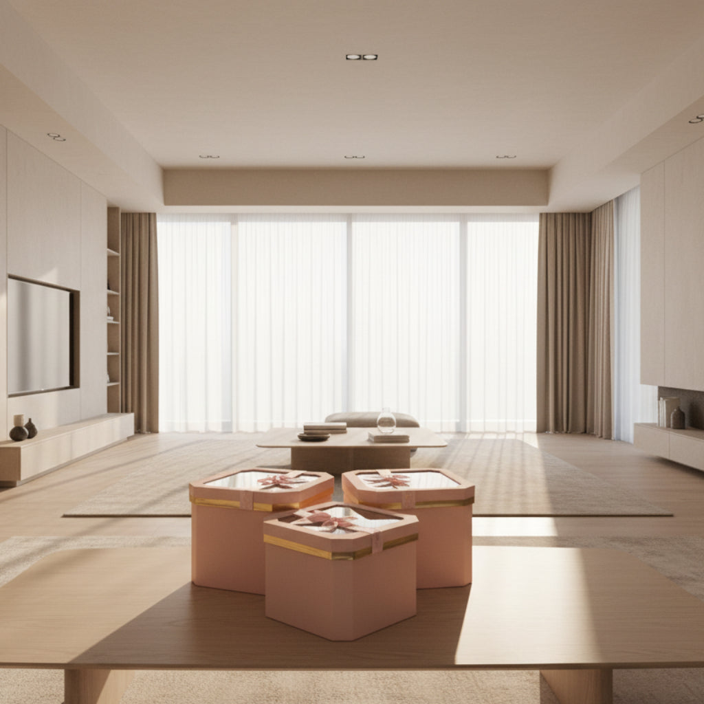 صندوق هدايا مثمن أنيق، مثالي لأعياد الميلاد أو الذكرى السنوية أو أي احتفال،