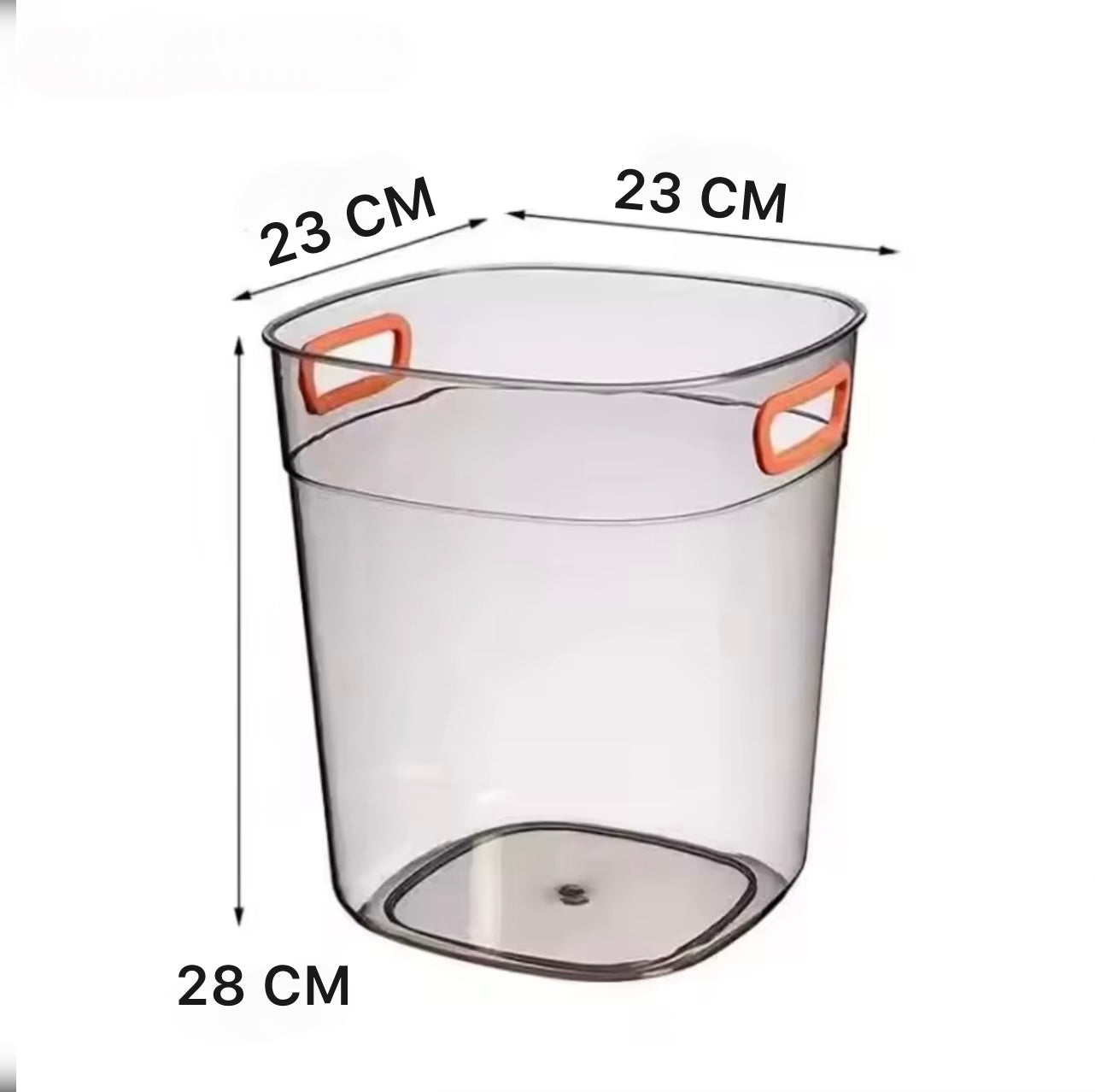Top Popular Large and XLarge Capacity Transparent Plastic Garbage Can Waste Basket With Handle for Bedroom