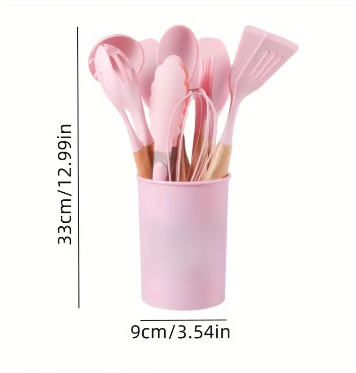 The perfect 12pcs silicone appliance set - heat resistant, non-stick, safe cookware with wooden handles - is suitable for washable, modern cookware, kitchen essentials for cooking, baking and serving, all kinds of festivals