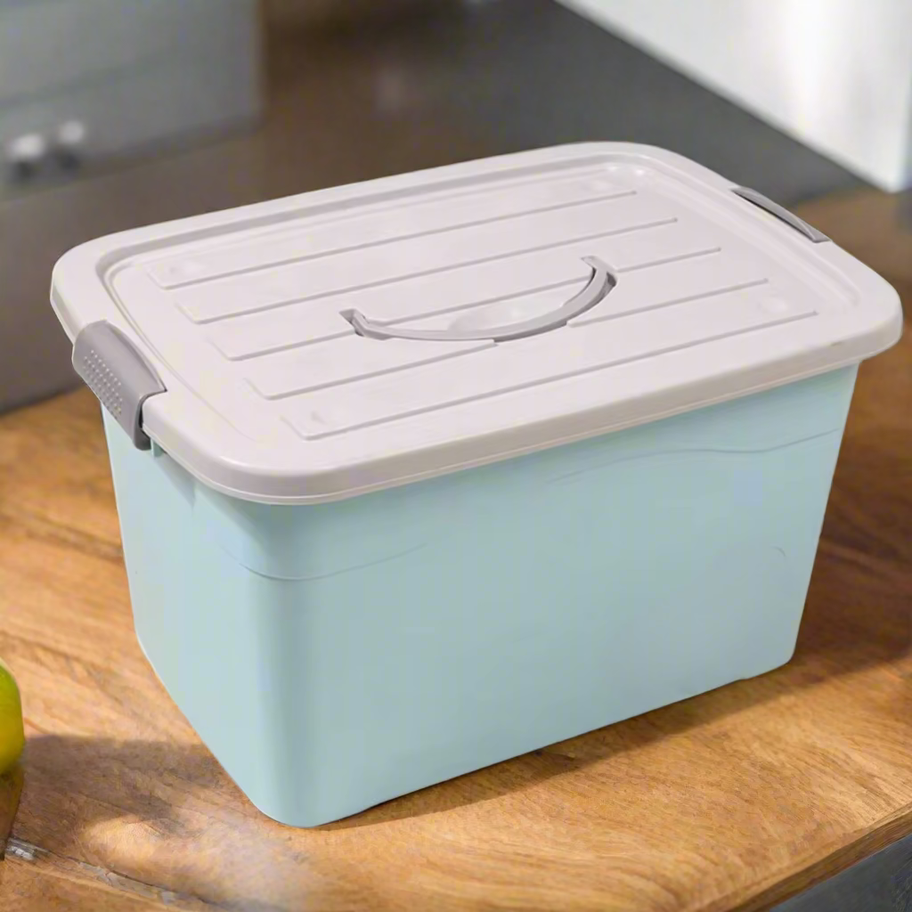 Plastic Multi-color Storage Box With Handle  Large Capacity Plastic Box Household Clothes Toys Storage Container..