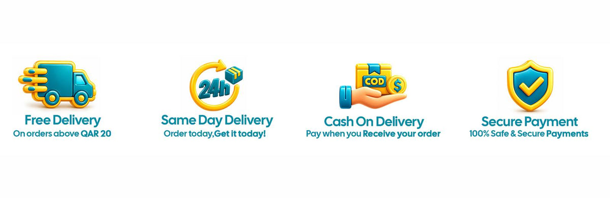 Free delivery, same day delivery, cash on delivery, and secure payment